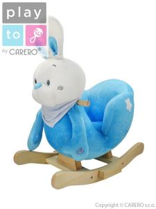 PlayTo Houpací hračka králíček modrá + u nás ZÁRUKA 3 ROKY