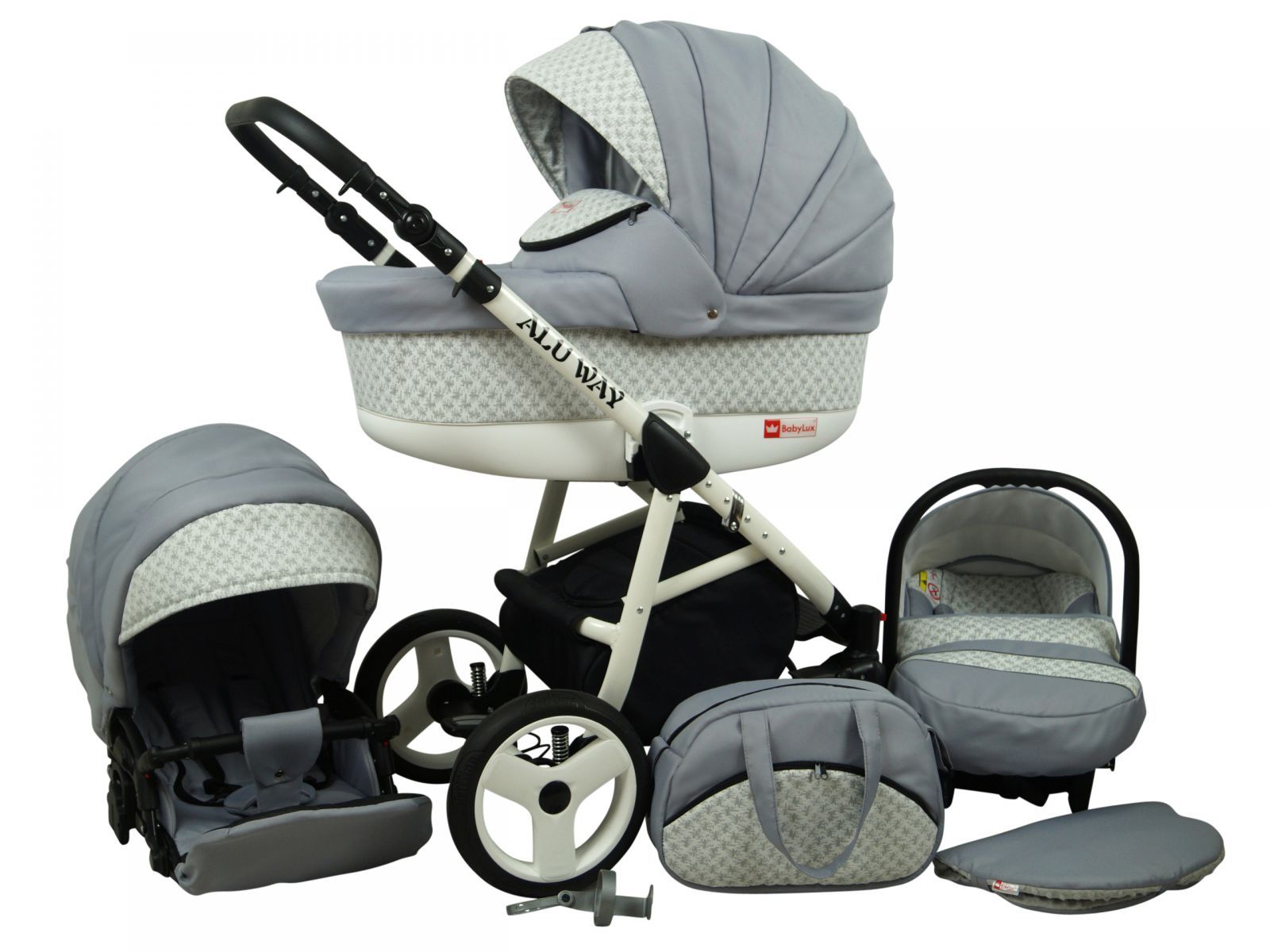 Raf-pol Baby Lux Alu way 2v1 2022 Silver + u nás ZÁRUKA 3 ROKY