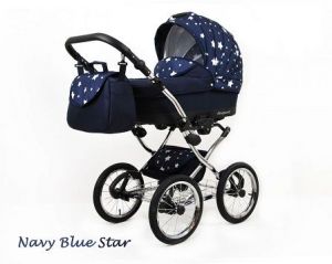 Raf-pol Baby Lux Margaret Chrome 2022 Navy blue star + u nás ZÁRUKA 3 ROKY