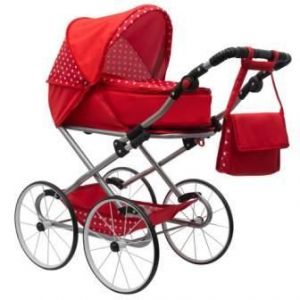 New Baby Retro 2v1 Magdalena červený s puntíky + u nás ZÁRUKA 3 ROKY