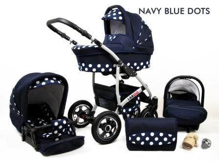 Raf-Pol Baby Lux Largo 2v1 2023 Navy Blue Dots + u nás ZÁRUKA 3 ROKY⭐⭐⭐⭐⭐