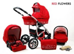 Raf-Pol Baby Lux Largo 2v1 2023 Red Flowers + u nás ZÁRUKA 3 ROKY⭐⭐⭐⭐⭐