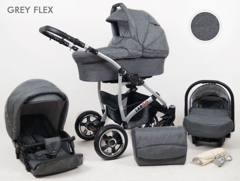 Raf-Pol Baby Lux Largo 2v1 2023 Grey Flex + u nás ZÁRUKA 3 ROKY⭐⭐⭐⭐⭐