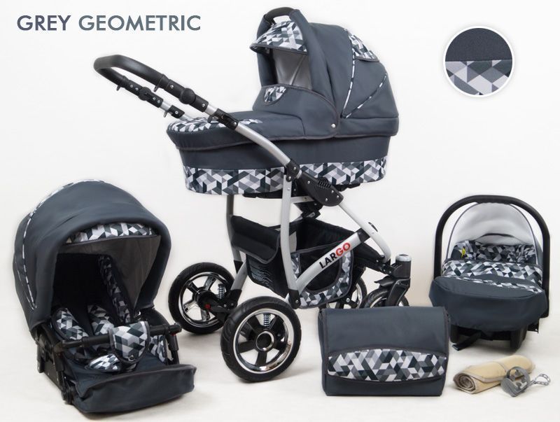 Raf-Pol Baby Lux Largo 2v1 2023 Grey Geometric + u nás ZÁRUKA 3 ROKY⭐⭐⭐⭐⭐