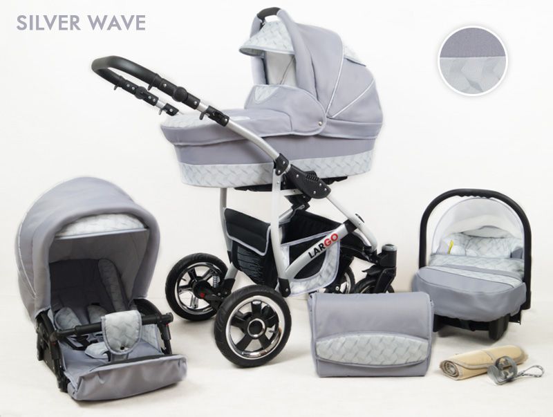 Raf-Pol Baby Lux Largo 2v1 2023 Silver Wave + u nás ZÁRUKA 3 ROKY⭐⭐⭐⭐⭐