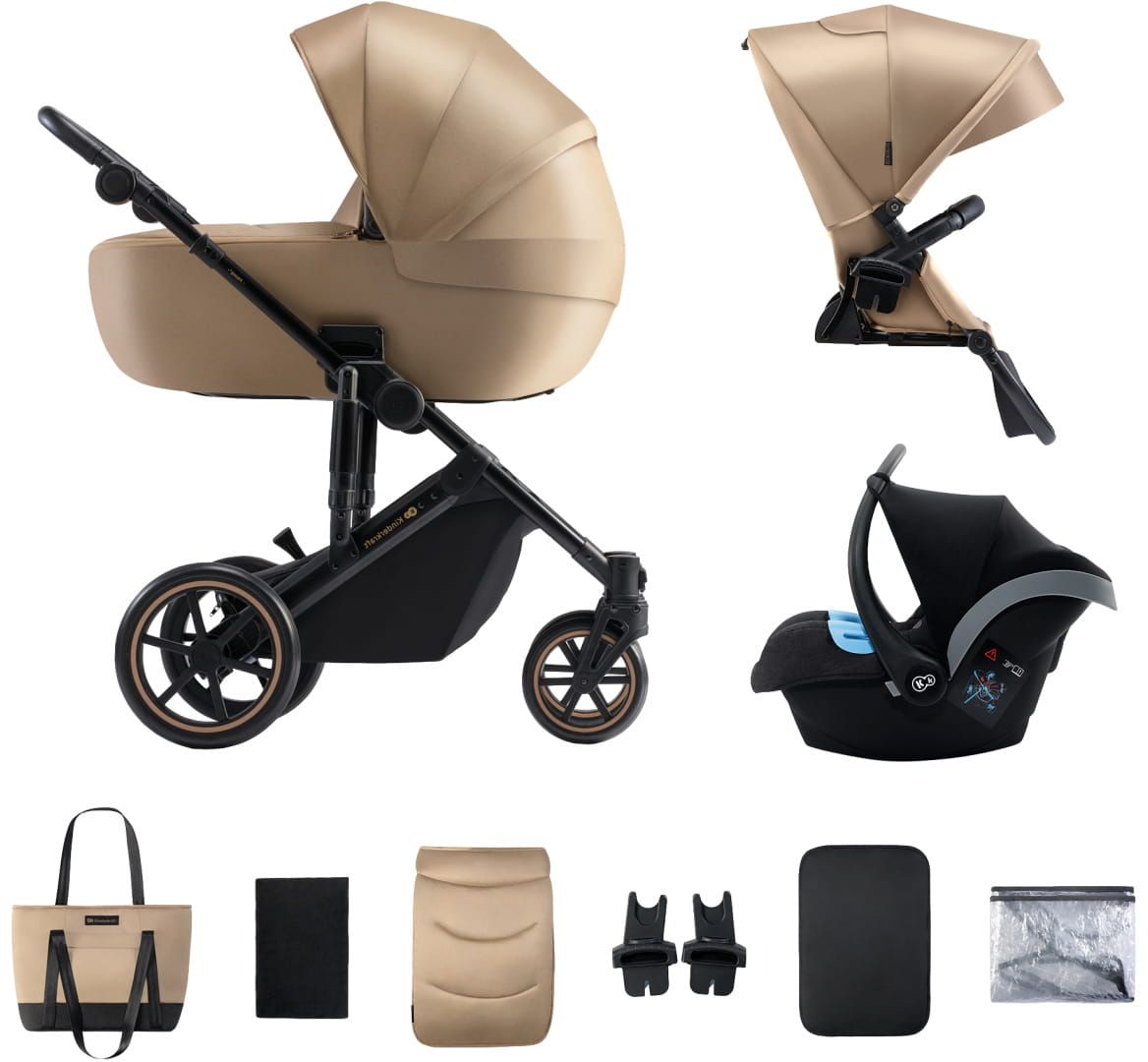 Kinderkraft Prime 2 3v1 Premium Sandrose Beige 2024 + u nás ZÁRUKA 3 ROKY⭐⭐⭐⭐⭐