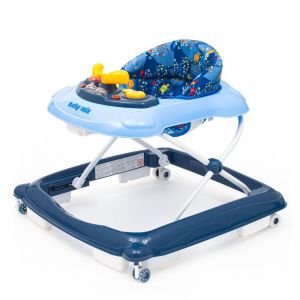 Baby Mix s volantem a silikonovými kolečky tmavě modrá + u nás ZÁRUKA 3 ROKY ⭐⭐⭐⭐⭐