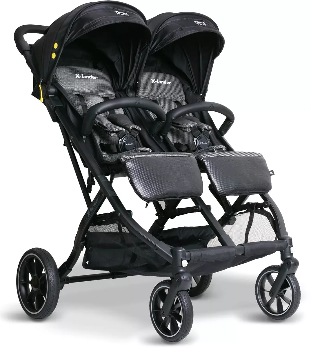 Dvojitý kočárek X-lander X-Double Cool Black 2025 + u nás ZÁRUKA 3 ROKY ⭐⭐⭐⭐⭐