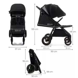 Kinderkraft Mitzy Air ⭐⭐⭐⭐⭐ Black 2025 + u nás ZÁRUKA 3 ROKY