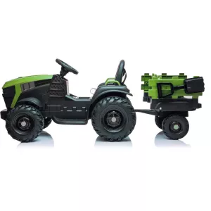 Buddy Toys Farmer elektrický traktor s vlečkou zelený + u nás ZÁRUKA 3 ROKY ⭐⭐⭐⭐⭐