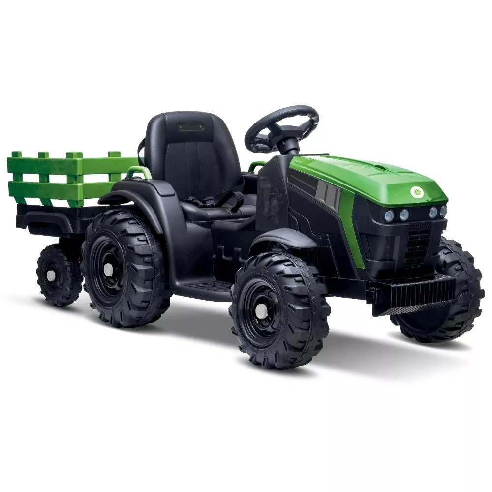 Buddy Toys Farmer elektrický traktor s vlečkou zelený + u nás ZÁRUKA 3 ROKY ⭐⭐⭐⭐⭐
