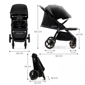 Kinderkraft Mitzy Air ⭐⭐⭐⭐⭐ Black 2025 + u nás ZÁRUKA 3 ROKY