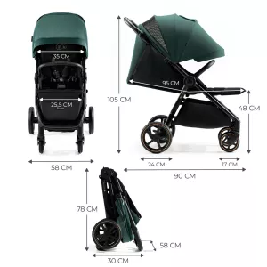 Kinderkraft Mitzy ⭐⭐⭐⭐⭐ Jade Green 2025 + u nás ZÁRUKA 3 ROKY
