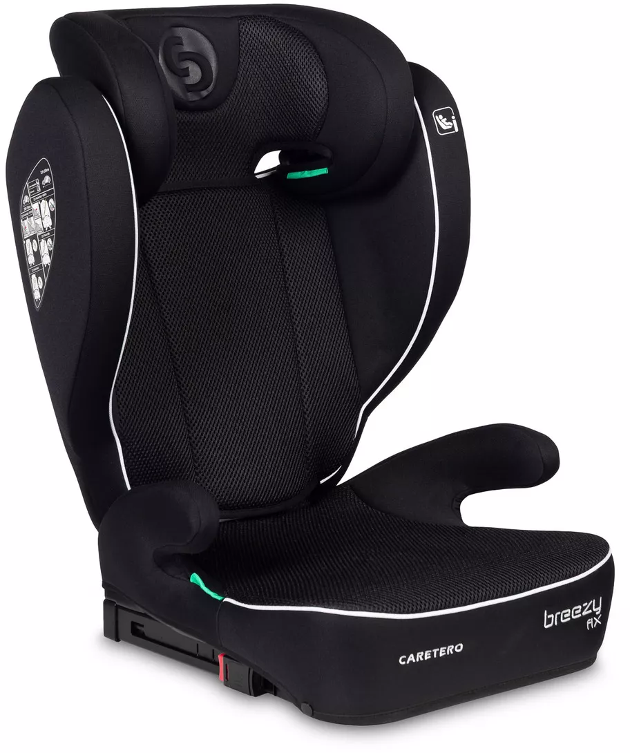 Caretero Breezy Fix i-Size 2026 ⭐⭐⭐⭐⭐ Black + u nás ZÁRUKA 3 ROKY a KAPSÁŘ ZDARMA