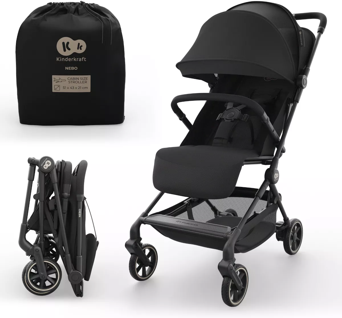 Kinderkraft Nebo ⭐⭐⭐⭐⭐ Midnight Black 2026 + u nás ZÁRUKA 3 ROKY